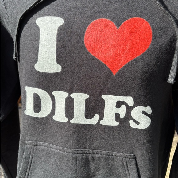 I ❤️ DILFs Jet Black Hoodie - Picture 7 of 9